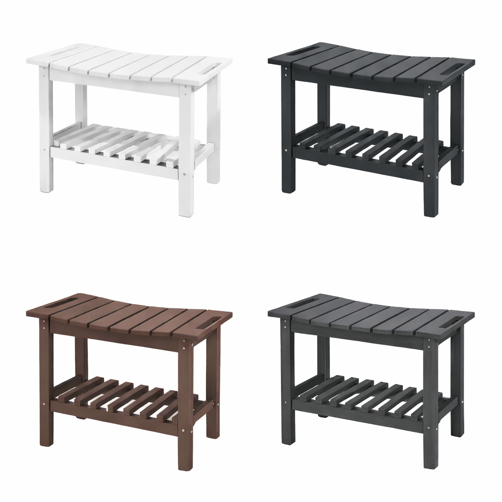 Waterproof Shower Bench with Shelf | HDPE shower bench | Waterproof Shower Bench with Handle & Storage – Durable, Stable & Multi-Use