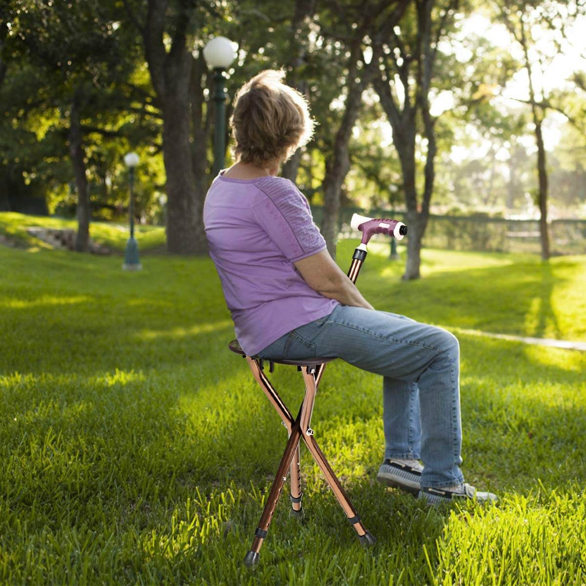 Walking Cane with Seat - i1204